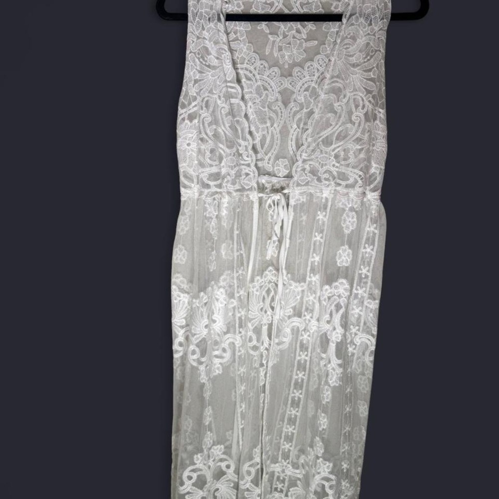 White Lace Cover Up Size Small